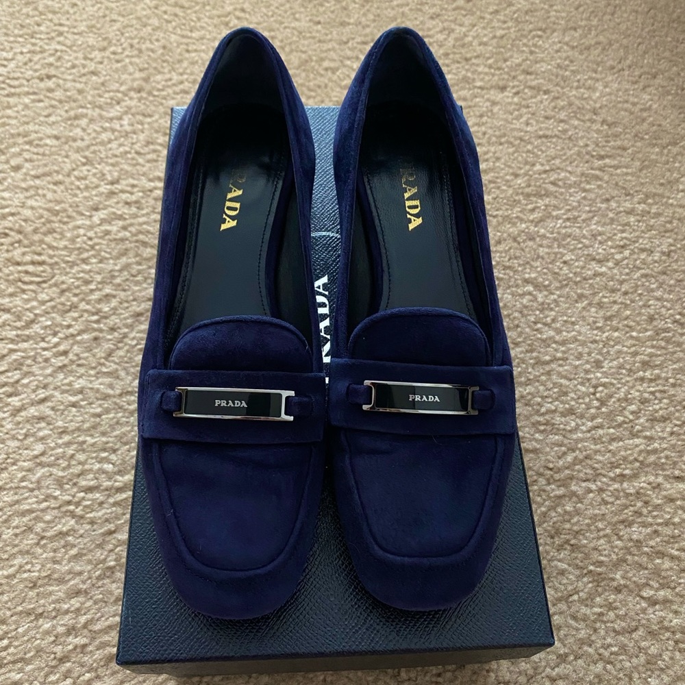 Prada Heeled Loafers/Oxfords (Original Packaging Included)